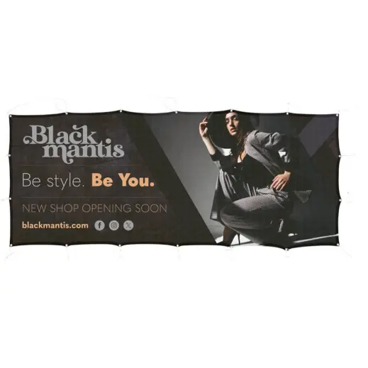 Sublimated Airtex Fabric Fence Banner - 3m x 1.2m Branded
